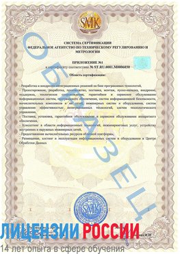 Образец сертификата соответствия (приложение) Астрахань Сертификат ISO 27001