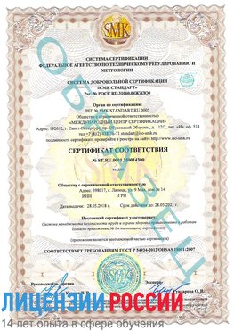Образец сертификата соответствия Астрахань Сертификат OHSAS 18001